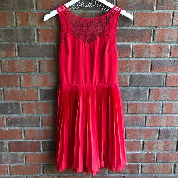Pinky Dresses & Skirts - 🔴 Pinky | Women’s Red Lace Dress Size Small